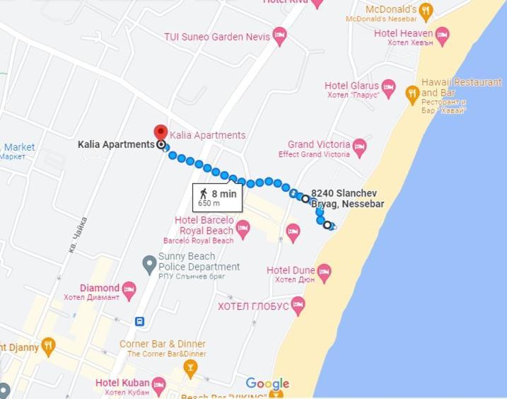Kalia, Zweizimmer, Zweibalkon, Top-Apartment Sunny Beach Buitenkant foto